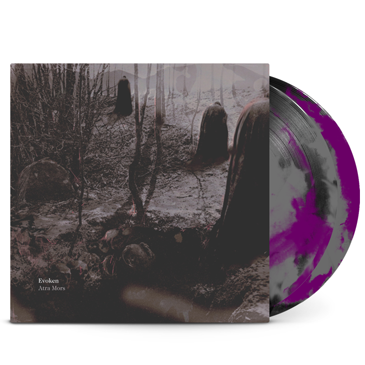 EVOKEN - Atra Mors (2LP) - Purple/Silver/Black Colour Mix Vinyl