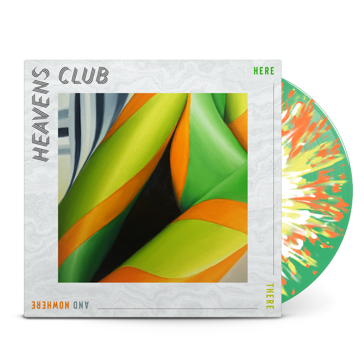 HEAVEN’S CLUB - Here There and Nowhere  LP (Transparent Green w/Orange + Yellow + White Splatter)