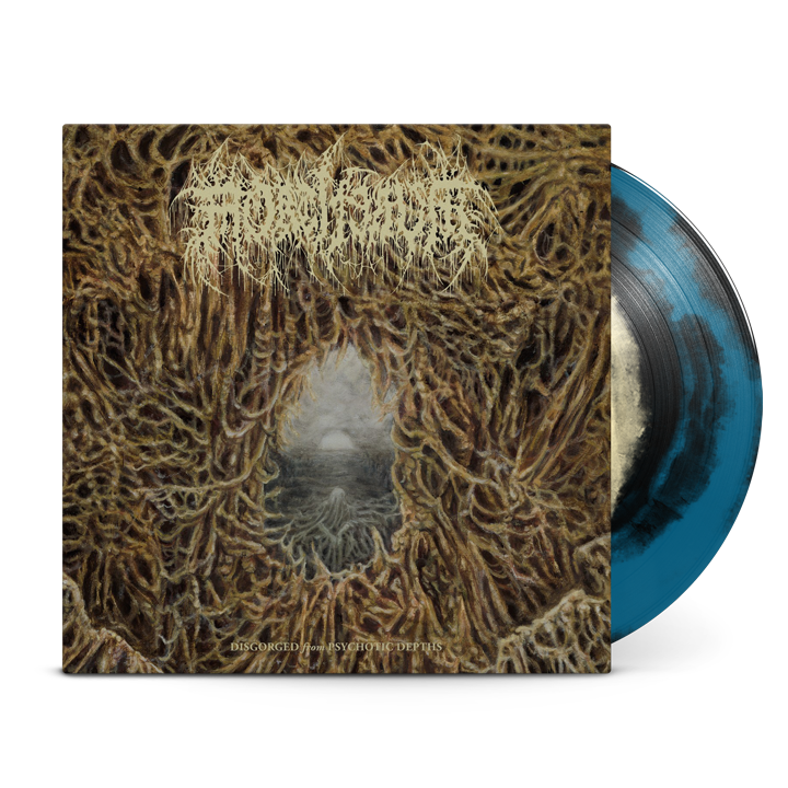 MORTIFERUM - Disgorged From Psychotic Depths LP (Blue/Cream/Black Colour Mix)